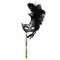 Beistle Set of 12 Silver and Black Glitter Feathered Mardi Gras Masquerade Masks